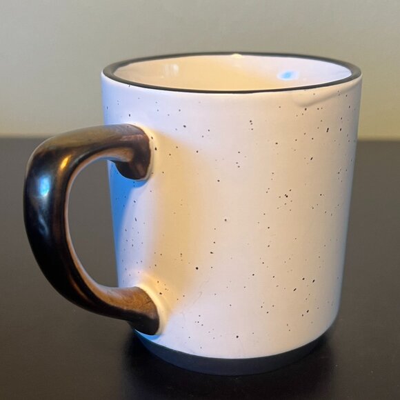 THRESHOLD Warm and Cozy White Speckled Stoneware Mug ~ Hygge Style - Picture 5 of 11
